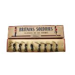 Britains boxed set 35 Royal Marines, marching at the slope, still string in late 1950s ROAN box,