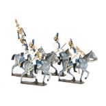 Mignot recent production 12 pce boxed set mounted French band of the Empress's Dragoons, mint in