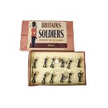 Britains set 1291 Band of the Royal Marines, restrung into original ROAN box, G in G box, box with