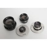 A Set of Dallmeyer Dallmac Lenses, including f/3.5 51mm, f/3.5 102mm, f/3.5 127mm and f3/5 190mm,