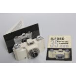 An Ilford Advocate Series 1 Camera, white, serial no. 1919-3737, with Dallmeyer Anastigmat f/4.5