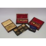 Cased Hydrometers, Sikes (2), unnamed (1), all in mahogany cases, Peter Stevenson, in fitted