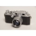 A Canon IVSb 2 Rangefinder Camera, chrome, serial no. 149370, with Canon Serenar f/1.8 50mm lens,