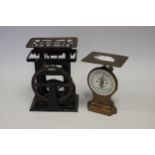 Scales, Avery Roberval-pattern brass Letter Scales, with four weights, Salter Letter Balance No. 11,