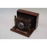 A Le Comptoir General De Photographie Field Camera, 12x18cm, with H. Duplouich Varex f/6.8 180mm