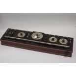 A Crompton Parkinson Potentiometer No 1176, with four glazed silvered dials and adjustable scale,