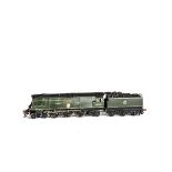 A Kit/scratch built 00 Gauge Battle of Britain Class Locomotive and Tender, in BR green as no