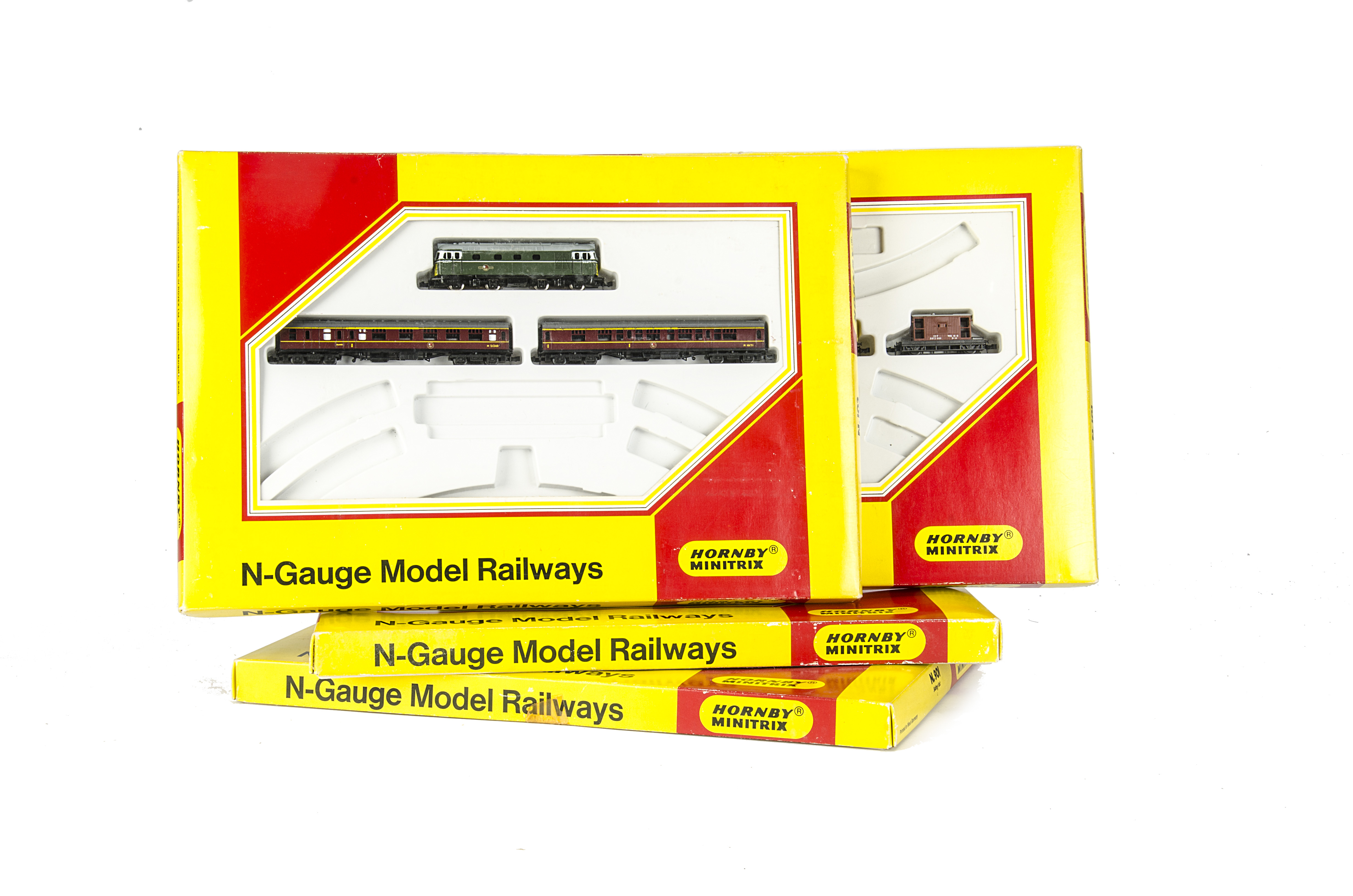 Minitrix N Gauge Passenger and Goods Sets and Empty Boxes, comprising Goods set N101 with 0-6-0T