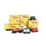 Tri-ang TT Gauge boxed Rolling Stock, 17 different wagons and tankers, in original boxes, VG-E,