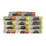 Minitrix N Gauge Freight Stock, including BR grey bogie hopper wagons, HAA hoppers, brake vans,