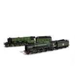 Hornby OO Gauge 'Britannia' and 'A3' Class Steam Locomotives and Tenders, comprising a China-made '