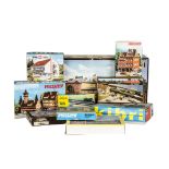 Two Large Boxes of HO Gauge Continental Building Kits and Scenic Accessories, by Kibri, Vollmer,