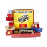 Trix Twin Railway OO Gauge Trains Track and Stations, mostly 1950's AC types, including a boxed LNER