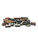 Trix Twin Railway OO Gauge Freight Stock, including a Bassett-Lowke PO wagon in dark grey, VG, 3