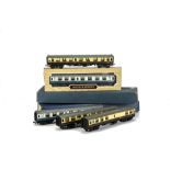 Trix and Liliput OO Gauge Plastic Coaches, comprising 8 BR (WR) brown/cream and 7 BR blue/grey, some