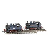 A pair of repainted Tri-ang 'Nellie' 0-4-0 Tank Locomotives, repainted dark blue and numbered 8 '