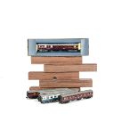 Trix and Liliput OO Gauge Plastic Coaches, comprising 6 BR maroon and 8 BR blue/grey, the majority