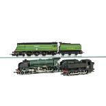 Hornby 00 Gauge SR and GWR Locomotives: R374 SR green Battle of Britain 'Spitfire' and R154 SR green