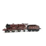 A Hornby O Gauge Clockwork No 3C 'Royal Scot' Locomotive and Repro Tender, in LMS maroon no 6100,