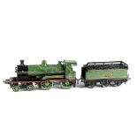 A Bing for Bassett-Lowke O Gauge Electric 'Ivatt' 4-4-0 Locomotive and Tender, in LNER green as no