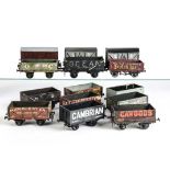 O Gauge Open Wagons and Vans by LMC and Others, including paper-sided 'Manchester Collieries' (2),