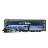 An ACE Trains O Gauge 3-rail Electric 'A4' Class Locomotive and Tender, in lined BR blue livery as