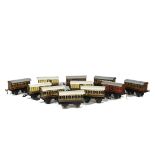 Bing O Gauge LMS and GWR 4-wheeled Coaching Stock, comprising 3 LMS 1st/3rd composite coaches and