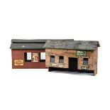 Bassett-Lowke Gauge 1 Engine Shed and Station Building, the single-road engine shed in brick red,