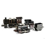 Continental Electric and Clockwork O Gauge Locomotives by Bub, comprising an electric black 0-4-0