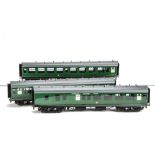 An ACE Trains O Gauge C/13 Mark 1 Corridor Coach Set 'B', containing 3 coaches in BR Southern Region