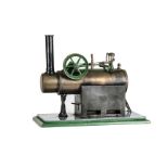 A Carette Overtype Stationary Steam Engine, restored in green, grey and black, overall boiler length