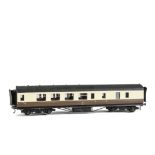 An Exley O Gauge K5-Series GWR Coach, Brake-3rd coach no 5563, in GW brown/cream livery, G-VG, a few