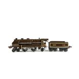 A Repainted Hornby O Gauge Clockwork No 3C 'Nord' Locomotive and Tender, in Nord brown livery as