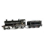 A Bing O Gauge Converted Electric 'George the Fifth' 4-4-0 Locomotive with Repro Tender, the