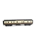 An Exley O Gauge K5-Series GWR Coach, Luggage Van no 222, in GW brown/cream livery with 'Plymouth