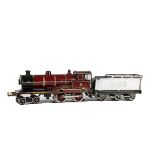 A Bing O Gauge Electric 4-4-0 Locomotive 'Mercury' with Tender, the locomotive in LMS crimson with