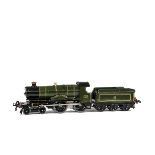 A Hornby O Gauge Clockwork No 2 Special 'County of Bedford' Locomotive and Tender, in GWR green as