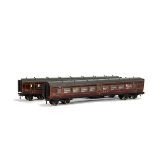 A Pair of O Gauge LMS Corridor Coaches by Milbro or similar, a 1st/3rd composite no 1239, and all-