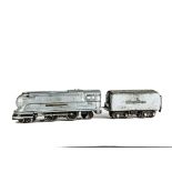 A Lionel O Gauge American 3-rail Electric 238E Locomotive and Tender, a 4-4-2 with cast