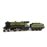 A Bowman O Gauge Live Steam '234' Express Locomotive and Tender, in LNER green with no 4472 to