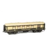 A Leeds Model Co O Gauge Pullman Car 'Doris', with Pullman umber/cream lithographed sides and