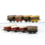 Hornby O Gauge M1 and Other Coaching Stock, comprising nine M1 Pullman coaches with various names