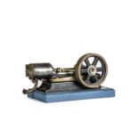 A Stuart Turner Type Horizontal Steam Engine, with 3½" flywheel, slide-valve single cylinder