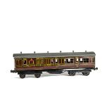 A Bing Gauge 1 Brake/3rd Class LMS Coach in LMS maroon as no 2783, G, a little retouching and