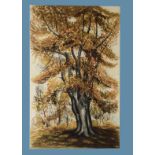 An Original London Transport Poster, Autumn Trees by Mona Moore dated 1948, ref 748 1601 H 2000,