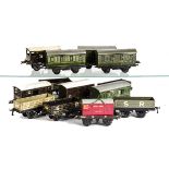 Hornby O Gauge 'Southern Railway' Passenger and Freight Stock, including 2 post-war no 1 coaches and