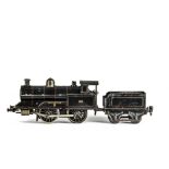 A Märklin Gauge 1 Clockwork LNWR 'Queen Mary' 0-4-0 Locomotive and Tender, in LNWR lined black as no