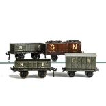 Bassett-Lowke O Gauge Freight Stock, comprising an early GWR grey ventilated van no 16613, F,