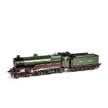 A Gauge 1 Great Central Railway 3-rail Electric 4-6-0 Locomotive and Tender, in GCR lined green as