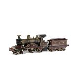 A Substantially-Repainted Bing Gauge 2 spirit-fired Midland Railway Locomotive 4-2-2 and Tender,